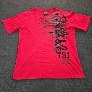 VTG Southpole Mens XXL Red T-Shirt Authentic Collection Y2K Streetwear